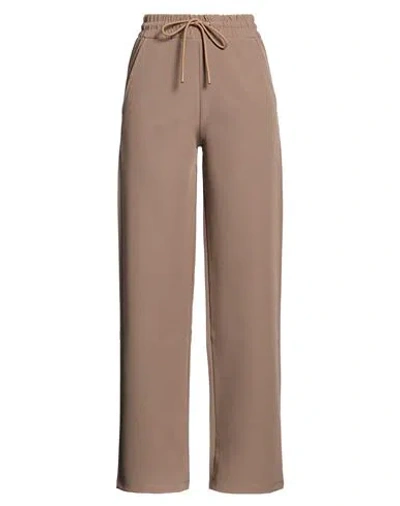 Hinnominate Woman Pants Taupe Size Xs Polyester, Elastane In Gray