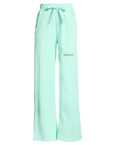 Hinnominate Woman Pants Turquoise Size Xs Cotton In Blue