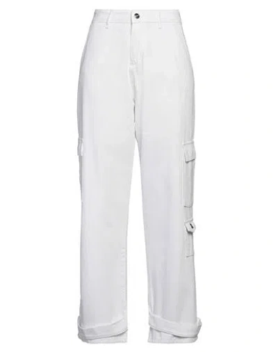 Hinnominate Woman Pants White Size 28 Cotton