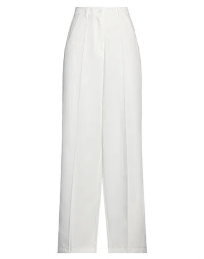 Hinnominate Woman Pants White Size S Polyester, Elastane