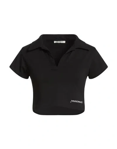 Hinnominate Woman Polo Shirt Black Size M Cotton, Elastane