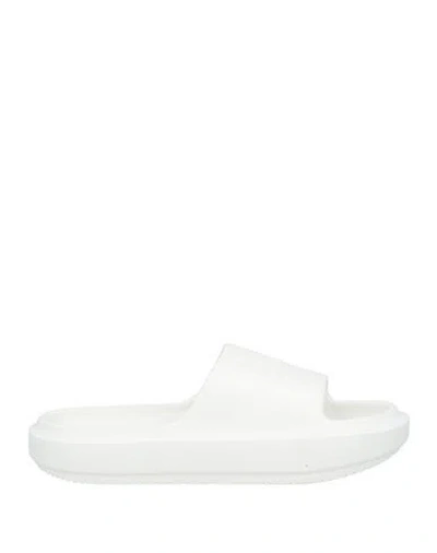 Hinnominate Woman Sandals White Size 10 Rubber In White