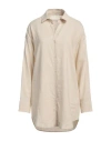 Hinnominate Woman Shirt Beige Size S Linen, Viscose