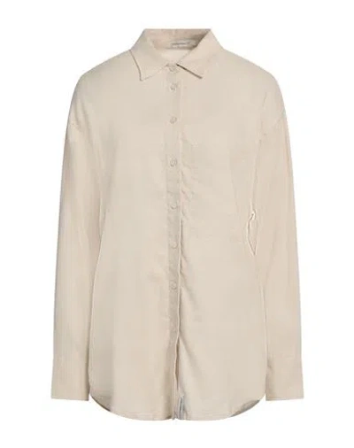 Hinnominate Woman Shirt Beige Size Xs Linen, Viscose