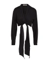 Hinnominate Woman Shirt Black Size M Linen, Viscose