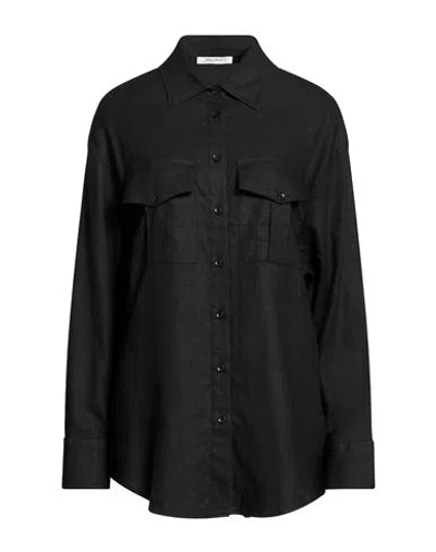 Hinnominate Woman Shirt Black Size S Linen, Viscose