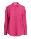 Hinnominate Woman Shirt Fuchsia Size Xs Linen, Viscose In Pink