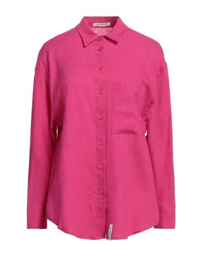 HINNOMINATE HINNOMINATE WOMAN SHIRT FUCHSIA SIZE XS LINEN, VISCOSE