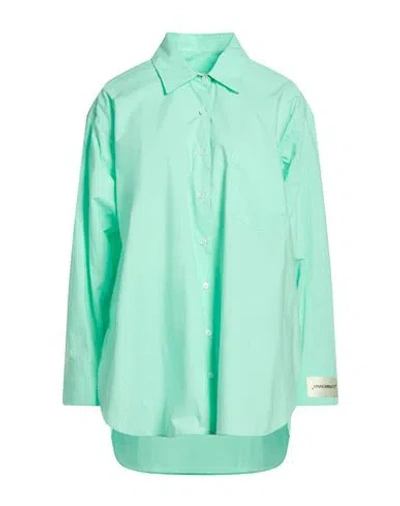 Hinnominate Woman Shirt Light Green Size S Cotton