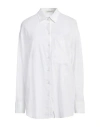 Hinnominate Woman Shirt White Size M Linen, Viscose