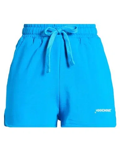 Hinnominate Woman Shorts & Bermuda Shorts Azure Size S Cotton In Blue