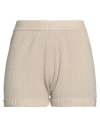 Hinnominate Woman Shorts & Bermuda Shorts Beige Size M Viscose, Polyester, Polyamide
