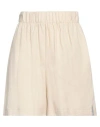 Hinnominate Woman Shorts & Bermuda Shorts Beige Size S Polyester, Modal, Elastane In Beige