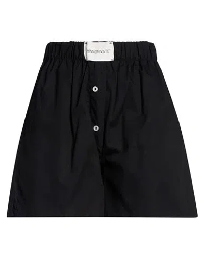 Hinnominate Woman Shorts & Bermuda Shorts Black Size M Cotton