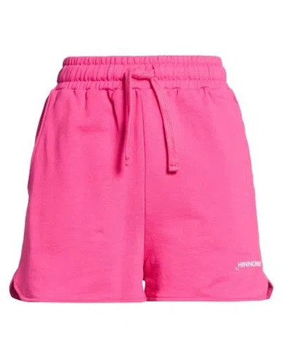 Hinnominate Woman Shorts & Bermuda Shorts Fuchsia Size L Cotton In Pink