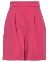 Hinnominate Woman Shorts & Bermuda Shorts Fuchsia Size M Polyester, Elastane In Pink