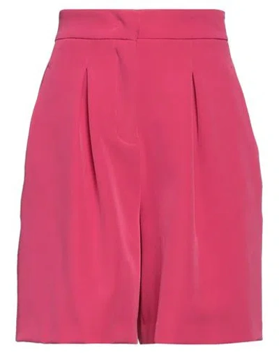 Hinnominate Woman Shorts & Bermuda Shorts Fuchsia Size M Polyester, Elastane In Pink
