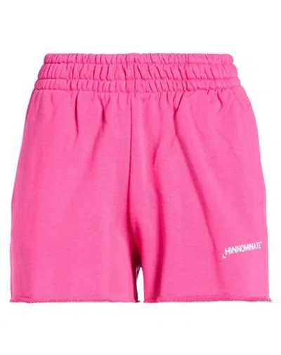 Hinnominate Woman Shorts & Bermuda Shorts Fuchsia Size S Cotton In Pink