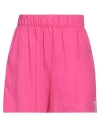 Hinnominate Woman Shorts & Bermuda Shorts Fuchsia Size S Linen, Viscose In Pink