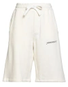Hinnominate Woman Shorts & Bermuda Shorts Ivory Size L Cotton In White