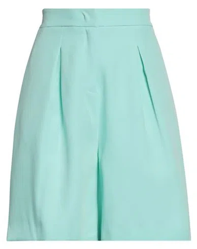 Hinnominate Woman Shorts & Bermuda Shorts Light Green Size L Polyester, Elastane