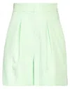 Hinnominate Woman Shorts & Bermuda Shorts Light Green Size S Polyester, Elastane