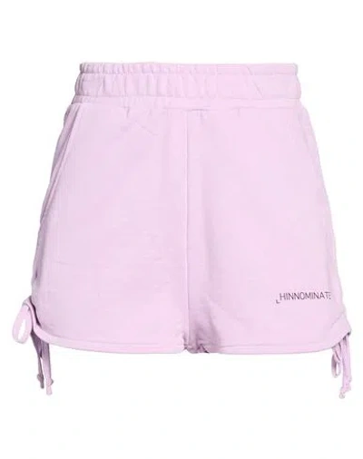 Hinnominate Woman Shorts & Bermuda Shorts Lilac Size Xxs Cotton In Pink