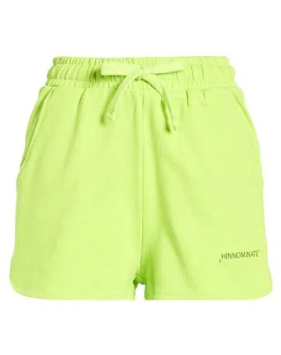Hinnominate Woman Shorts & Bermuda Shorts Lime Green Size S Cotton