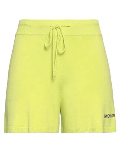 Hinnominate Woman Shorts & Bermuda Shorts Lime Green Size S Viscose, Elastane