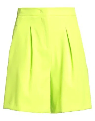 Hinnominate Woman Shorts & Bermuda Shorts Lime Green Size Xs Polyester, Elastane