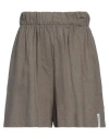 Hinnominate Woman Shorts & Bermuda Shorts Military Green Size Xxs Linen, Viscose In Green