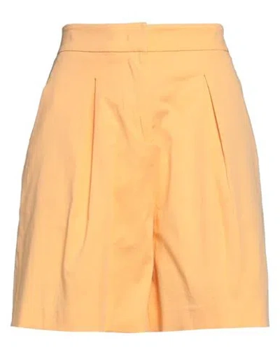 Hinnominate Woman Shorts & Bermuda Shorts Orange Size M Cotton, Elastane