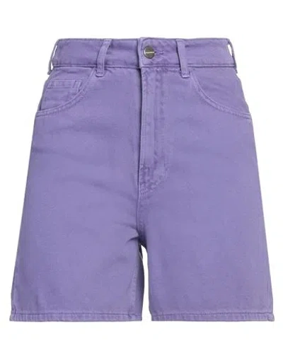 Hinnominate Woman Shorts & Bermuda Shorts Purple Size S Cotton