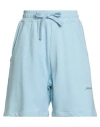 Hinnominate Woman Shorts & Bermuda Shorts Sky Blue Size M Cotton