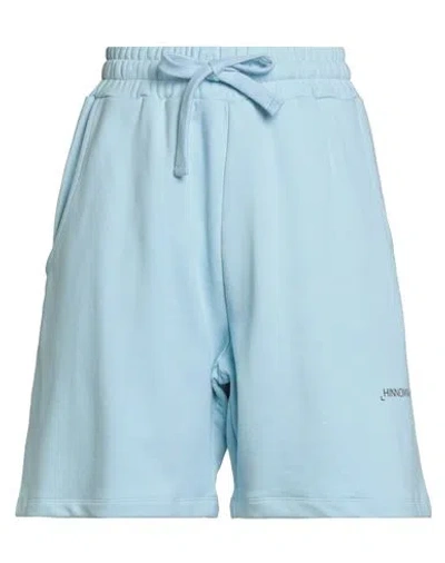 Hinnominate Woman Shorts & Bermuda Shorts Sky Blue Size M Cotton