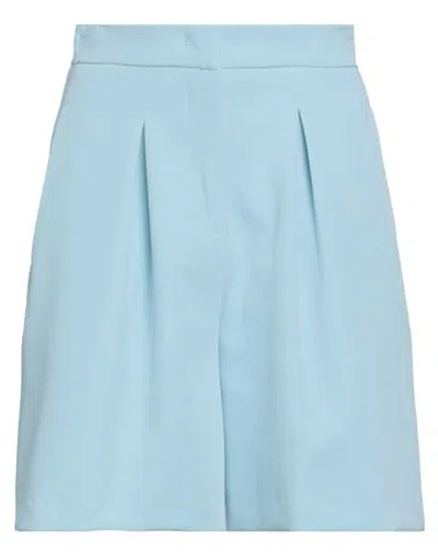 Hinnominate Woman Shorts & Bermuda Shorts Sky Blue Size S Polyester, Elastane