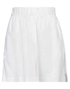 Hinnominate Woman Shorts & Bermuda Shorts White Size S Linen, Viscose