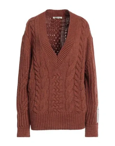 Hinnominate Woman Sweater Brown Size M Acrylic, Polyester