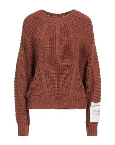 Hinnominate Woman Sweater Brown Size S Acrylic, Polyester