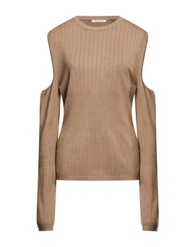 Hinnominate Woman Sweater Camel Size L Viscose, Polyester, Polyamide In Animal Print
