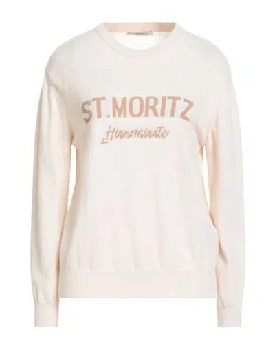 Hinnominate Woman Sweater Cream Size L Polyamide, Wool, Viscose, Cashmere