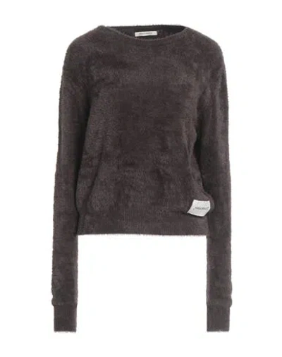 Hinnominate Woman Sweater Dark Brown Size L Polyamide
