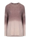 Hinnominate Woman Sweater Taupe Size Xxs Mohair Wool, Acrylic, Polyamide, Wool, Elastane In Grey