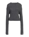 Hinnominate Woman Sweater Grey Size S Acrylic, Viscose, Wool, Alpaca Wool In Grey