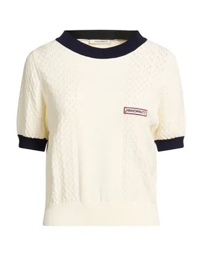 Hinnominate Woman Sweater Ivory Size S Viscose, Polyester In White