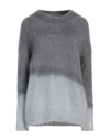 Hinnominate Woman Sweater Lead Size Xxs Mohair Wool, Acrylic, Polyamide, Wool, Elastane In Grey