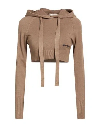 Hinnominate Woman Sweater Light Brown Size Xxs Viscose, Polyester, Polyamide In Animal Print