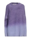 Hinnominate Woman Sweater Lilac Size Xs Mohair Wool, Acrylic, Polyamide, Wool, Elastane In Purple
