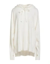 Hinnominate Woman Sweater Off White Size L Viscose, Polyester, Polyamide