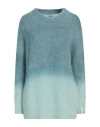 Hinnominate Woman Sweater Turquoise Size Xs Mohair Wool, Acrylic, Polyamide, Wool, Elastane In Blue